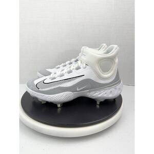 Nike Alpha Huarache Elite 4 Women 8.5 Mid Metal Baseball Cleats FD2744-102 White
